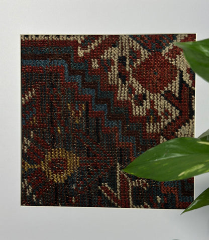 Vintage Ghashghaie Kilim Fa Keretben 02 | 30x30cm